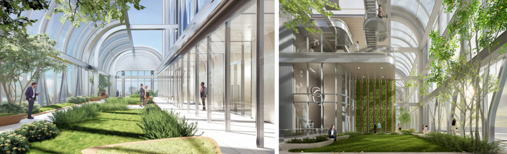 Torre Yuekai Asset Management a Guangzhou (Cina) progettata dallo studio di architettura e design Aedas: Sky Courtyard e Cloud Garden