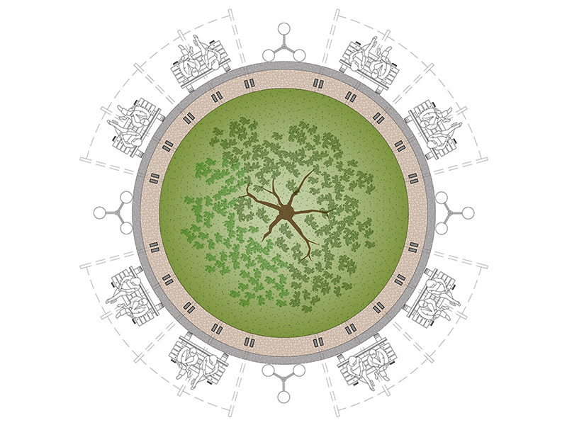 Grande fioriera panchine 01 - Archweb dwg